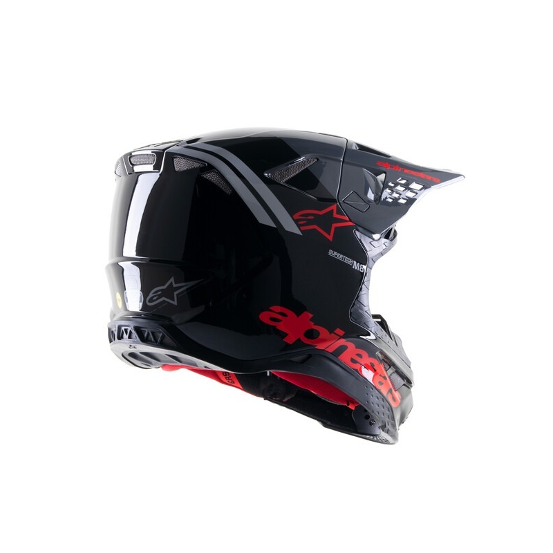 Casco motocross Alpinestars Supertech S-M8 Radium 2 nero-grigio-rosso