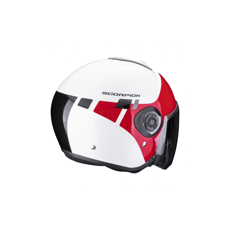 Casco aperto Scorpion EXO-CITY II Mall bianco-rosso Saldi