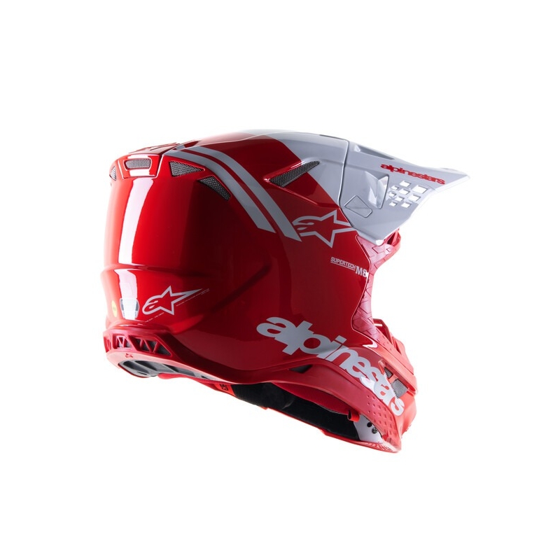 Alpinestars Supertech S-M8 Radium 2 Casco da motocross rosso e bianco