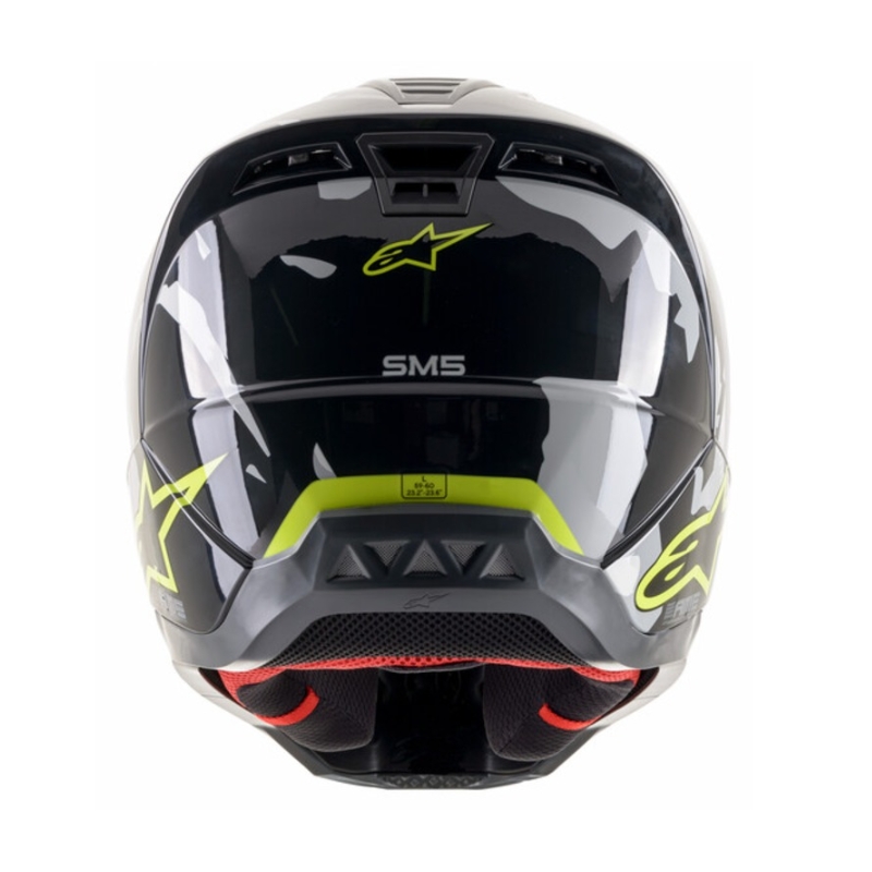 Alpinestars S-M5 Rover Motocross Casco antracite-giallo fluo-grigio camouflage