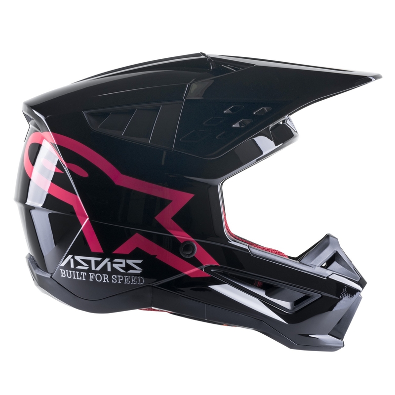 Casco da motocross Alpinestars S-M5 Compass nero e rosa