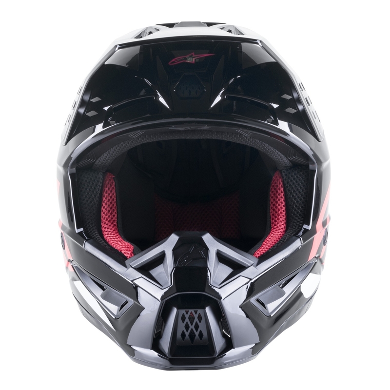 Casco da motocross Alpinestars S-M5 Compass nero e rosa