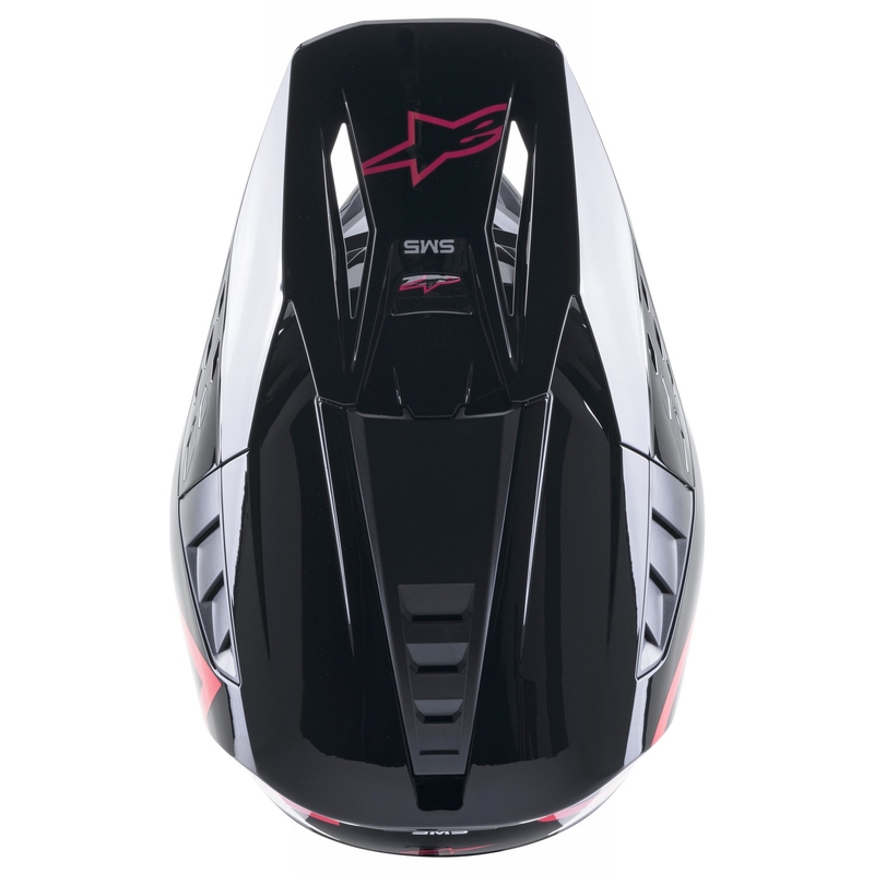 Casco da motocross Alpinestars S-M5 Compass nero e rosa