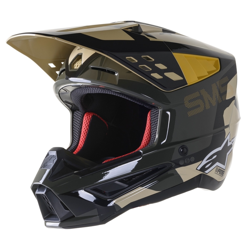 Alpinestars S-M5 Rover casco da motocross sabbia-mandarino lucido