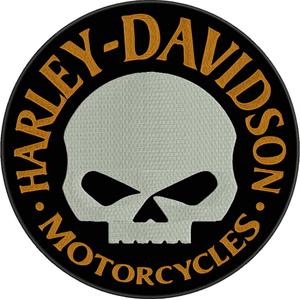Patch H-D Motorcycles nero-bianco-giallo