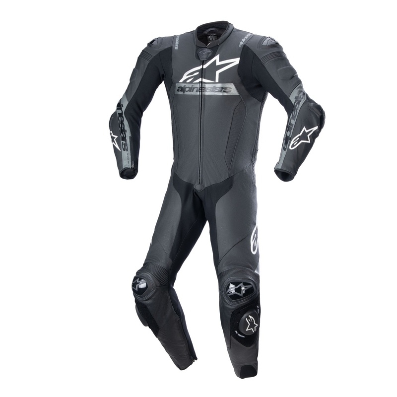 Alpinestars Missile 2 Ward tuta da moto in pelle nera e grigia
