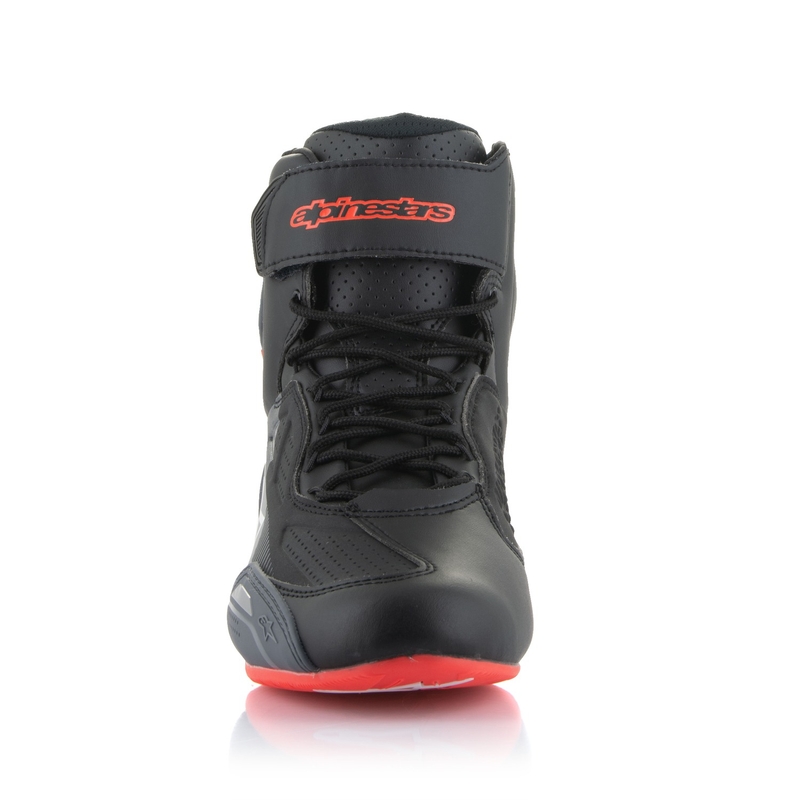 Stivali da moto Alpinestars Faster-3 nero-grigio-rosso fluo