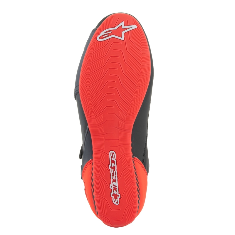 Stivali da moto Alpinestars Faster-3 nero-grigio-rosso fluo