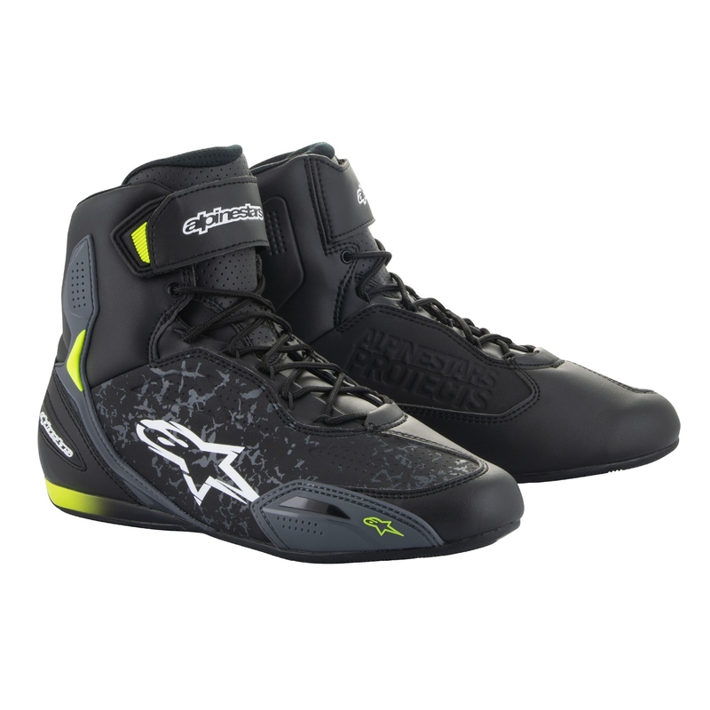 Stivali da moto Alpinestars Faster-3 nero-giallo fluo