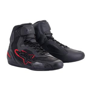 Alpinestars Faster-3 Rideknit Nero-Grigio Scuro-Rosso Stivali da moto
