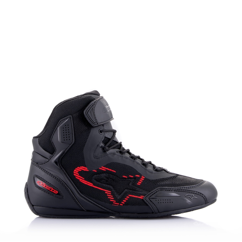 Alpinestars Faster-3 Rideknit Nero-Grigio Scuro-Rosso Stivali da moto