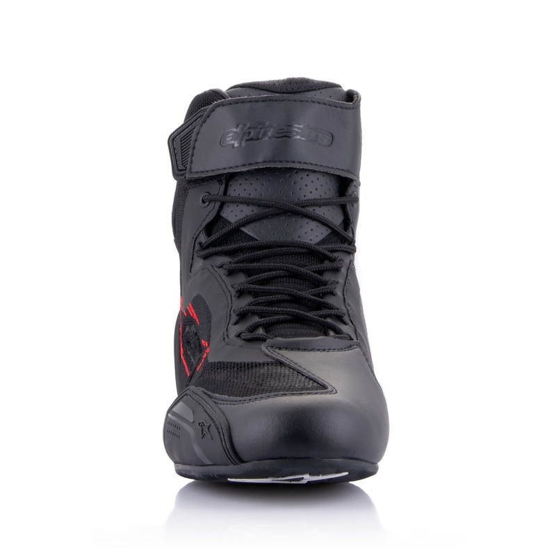 Alpinestars Faster-3 Rideknit Nero-Grigio Scuro-Rosso Stivali da moto