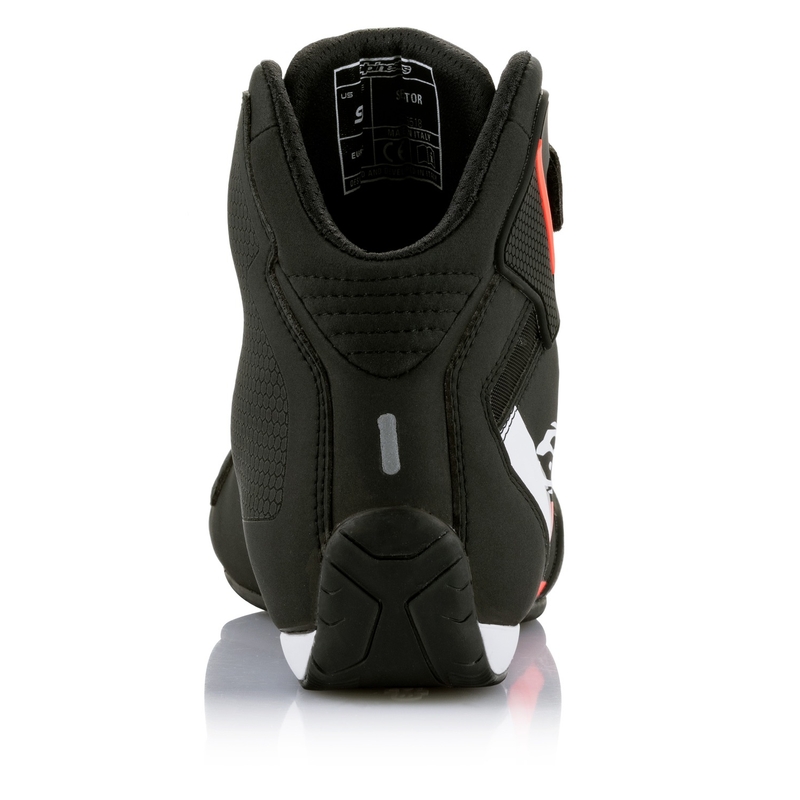Alpinestars Sector Stivali da moto nero-bianco-rosso fluo