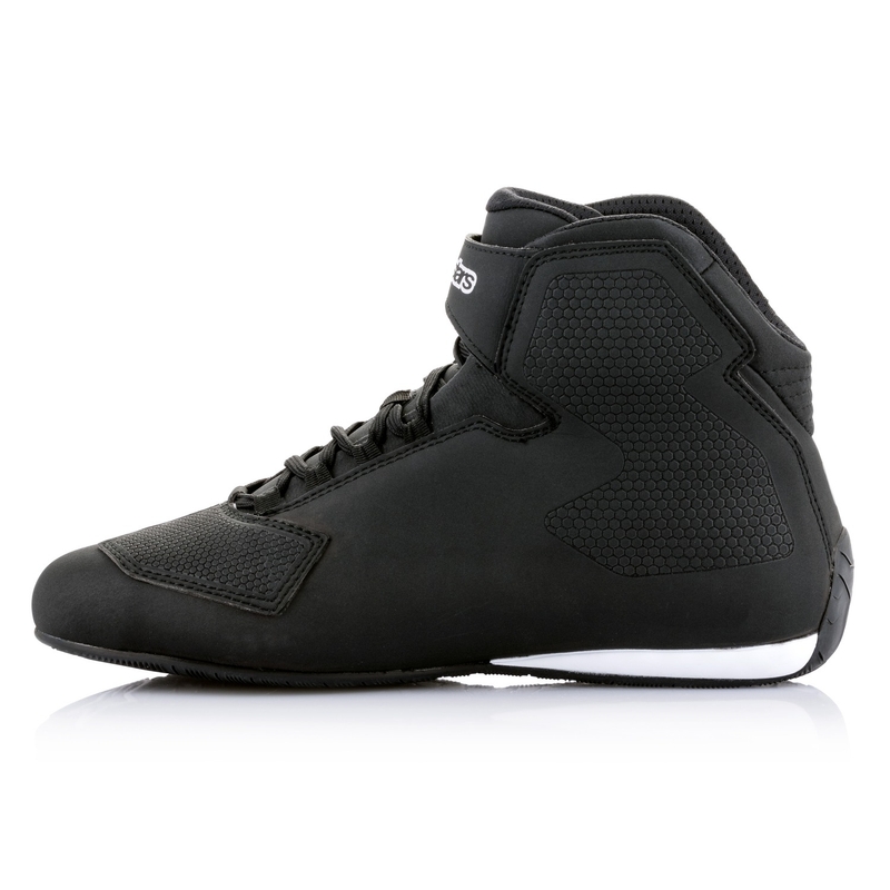 Alpinestars Sector Stivali da moto nero-bianco-rosso fluo