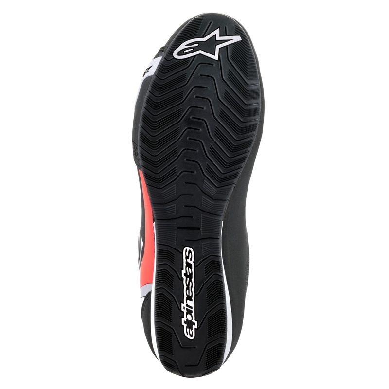 Alpinestars Sector Stivali da moto nero-bianco-rosso fluo