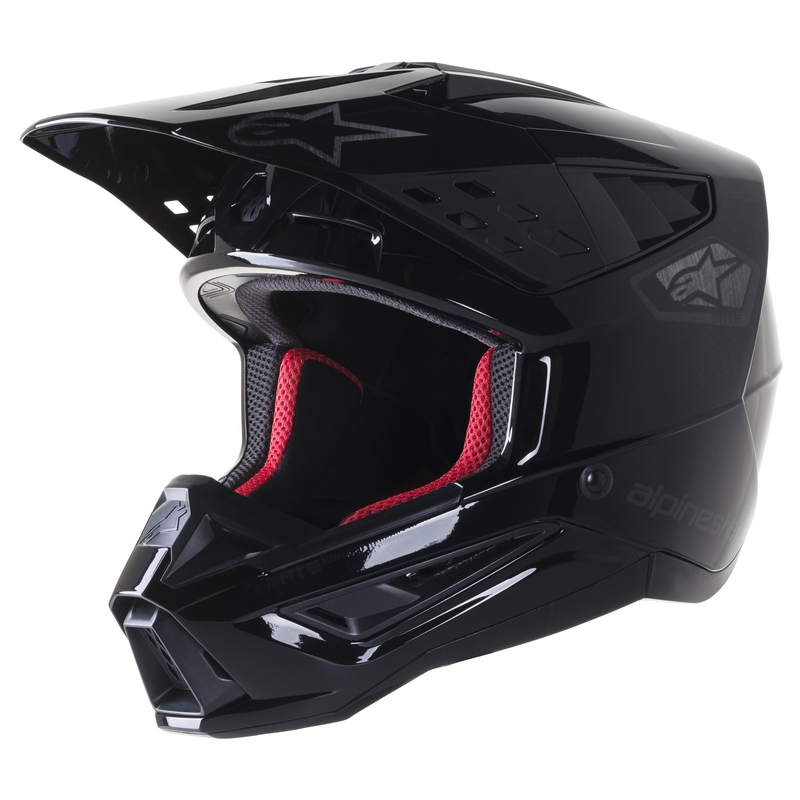 Casco da motocross Alpinestars S-M5 Scout nero e argento