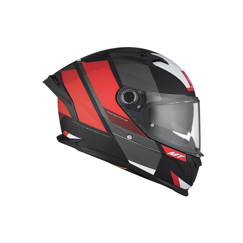 MT BRAKER SV Casco moto integrale Chento B5 nero-grigio-rosso opaco