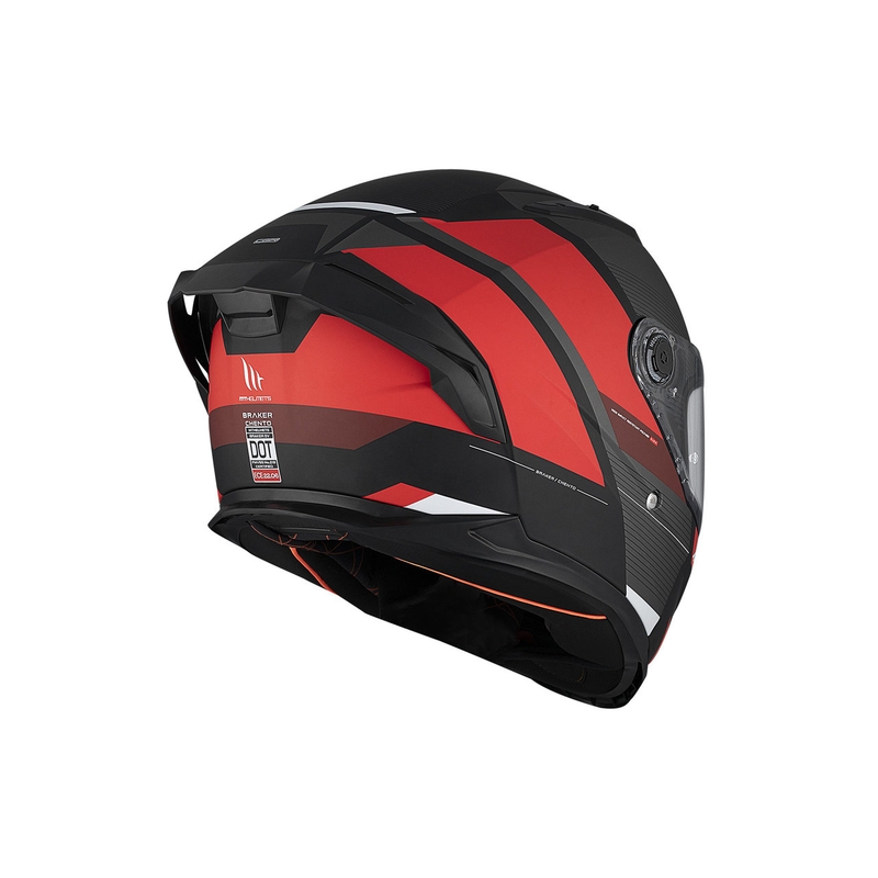 MT BRAKER SV Casco moto integrale Chento B5 nero-grigio-rosso opaco