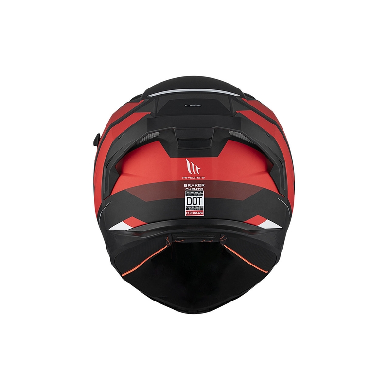MT BRAKER SV Casco moto integrale Chento B5 nero-grigio-rosso opaco