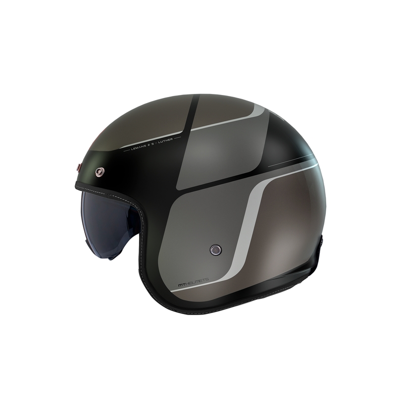 Casco moto aperto MT Le Mans 2 SV Luther nero-grigio opaco