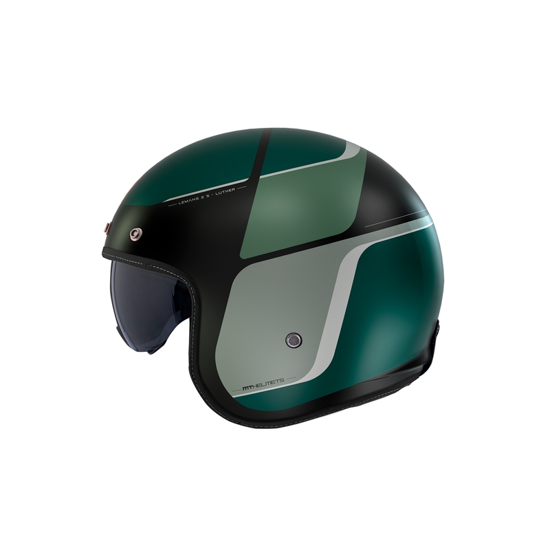 Casco moto aperto MT Le Mans 2 SV Luther nero opaco-grigio-verde