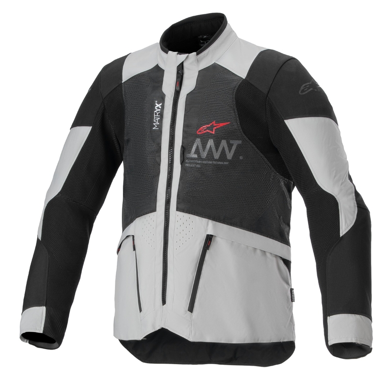 Giacca da moto Alpinestars Amt 7 Air grigio chiaro-nero