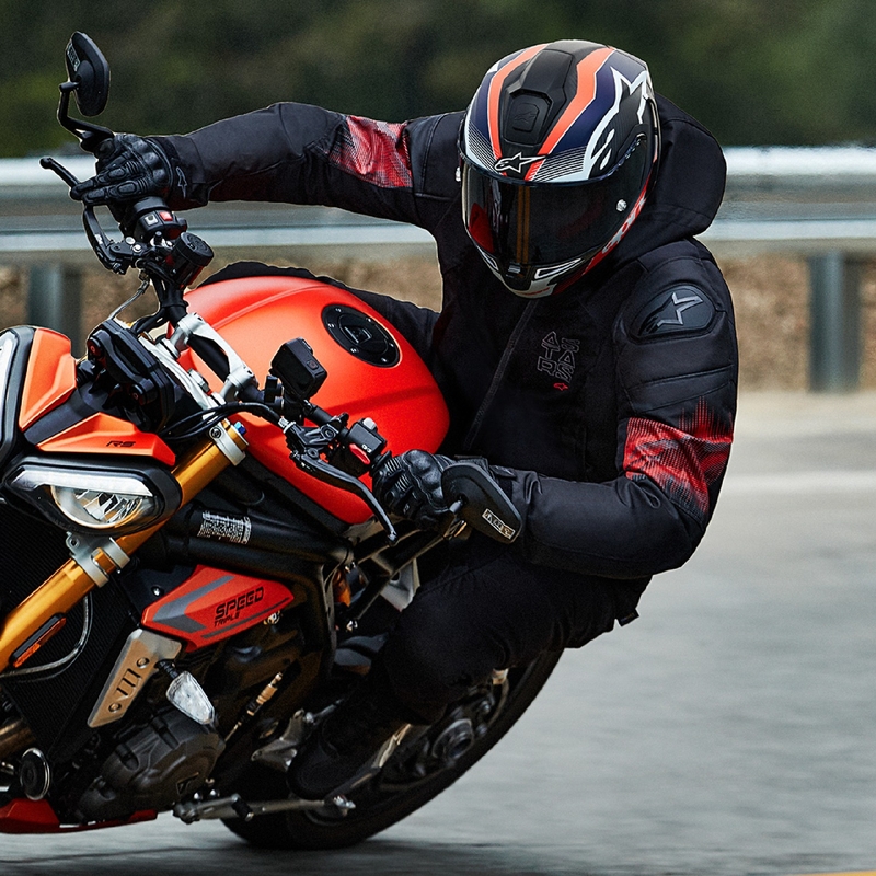 Alpinestars Zaca Air Venom Giacca moto impermeabile nero/rosso fluo