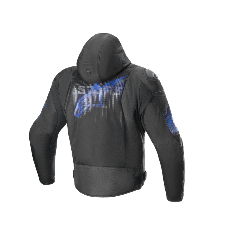 Alpinestars Zaca Air Venom Giacca moto impermeabile nero/blu fluo