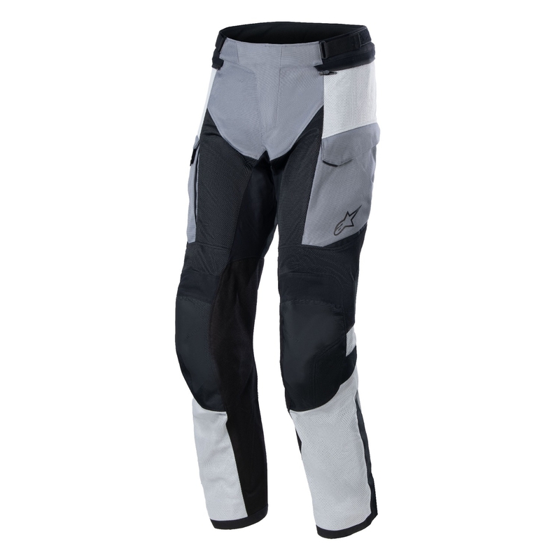 Alpinestars Andes Air Drystar Pantaloni moto grigio chiaro-grigio scuro-nero-giallo fluo