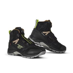 Stivali da moto SEVENTY DEGREES SD-BA7 Stelvio Low nero-sabbia-giallo fluo