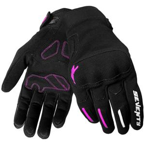 Guanti da moto da donna Seventy Degrees SD-C42 Asphalt nero e rosa