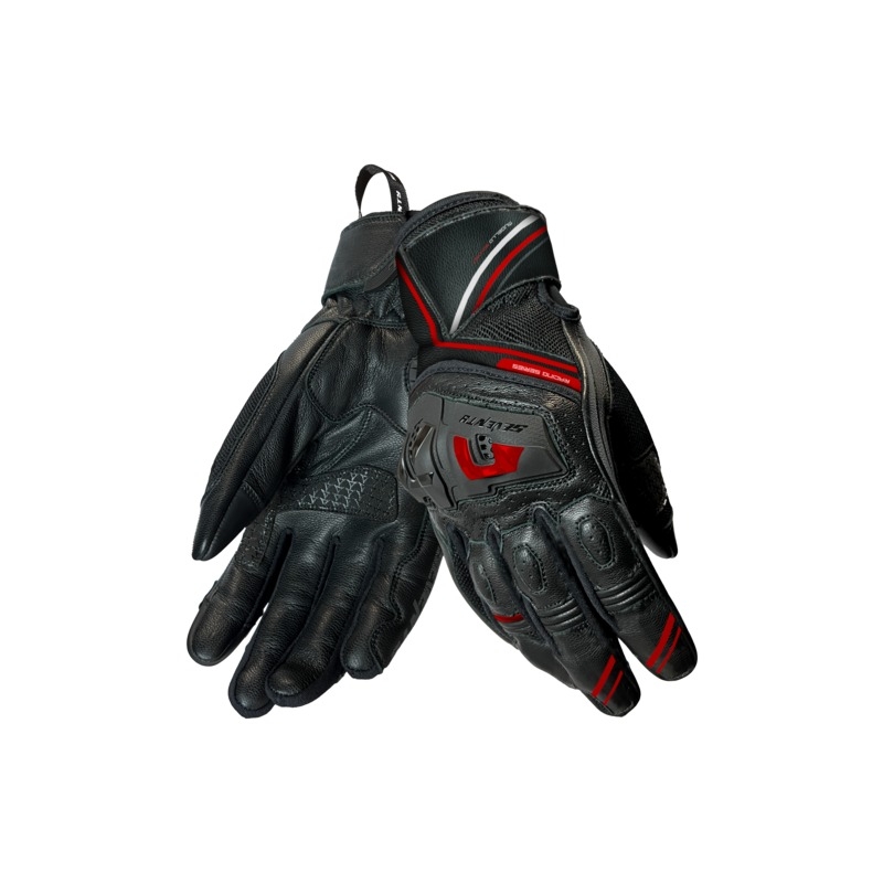 Guanti moto Seventy Degrees SD-N30 Mugello nero e rosso