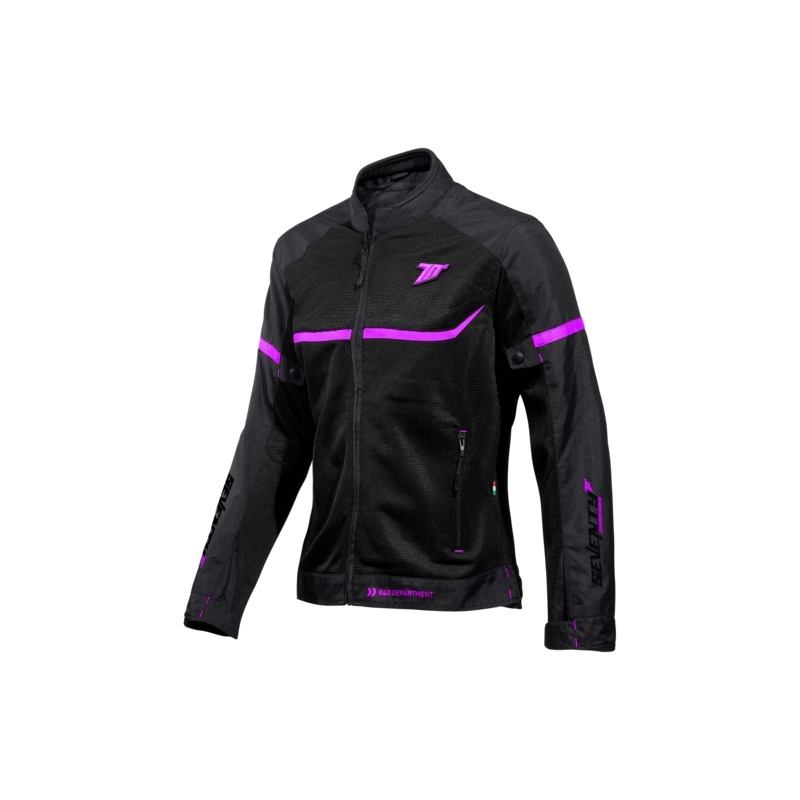 Giacca moto donna SEVENTY DEGREES SD-JR30.1 Mojave nero e rosa