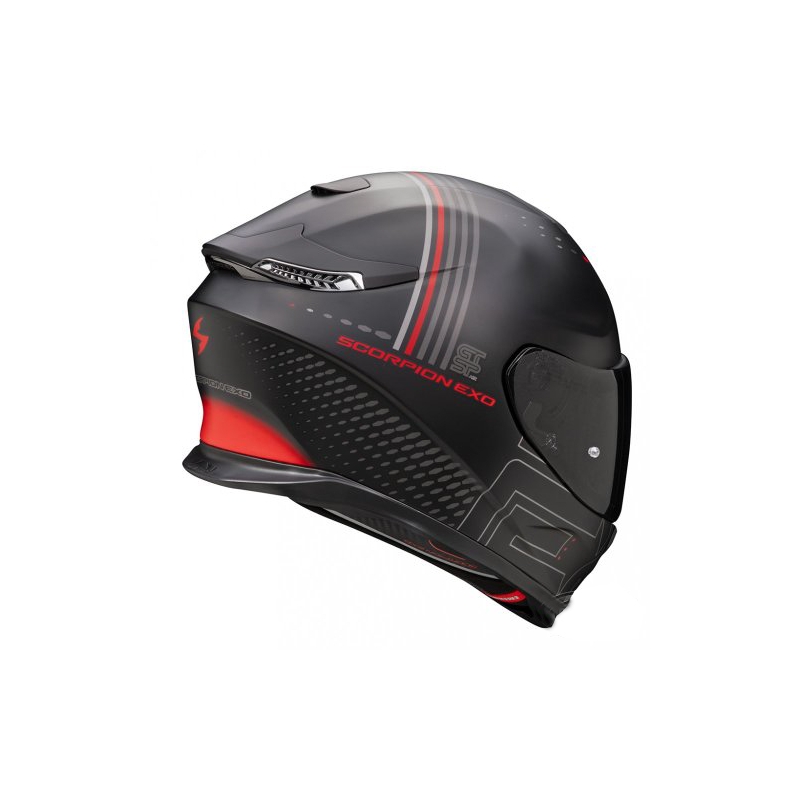Casco moto integrale Scorpion EXO-GT SP AIR TECHLANE nero-grigio-rosso Saldi