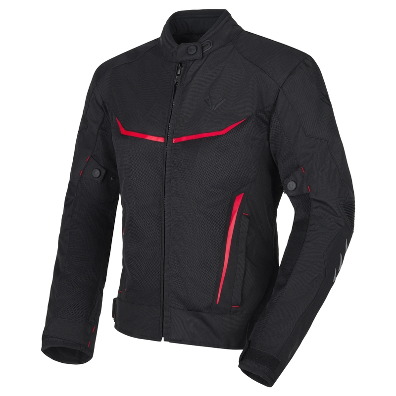 Giacca moto donna RSA Runway nero-rosso - qualità II