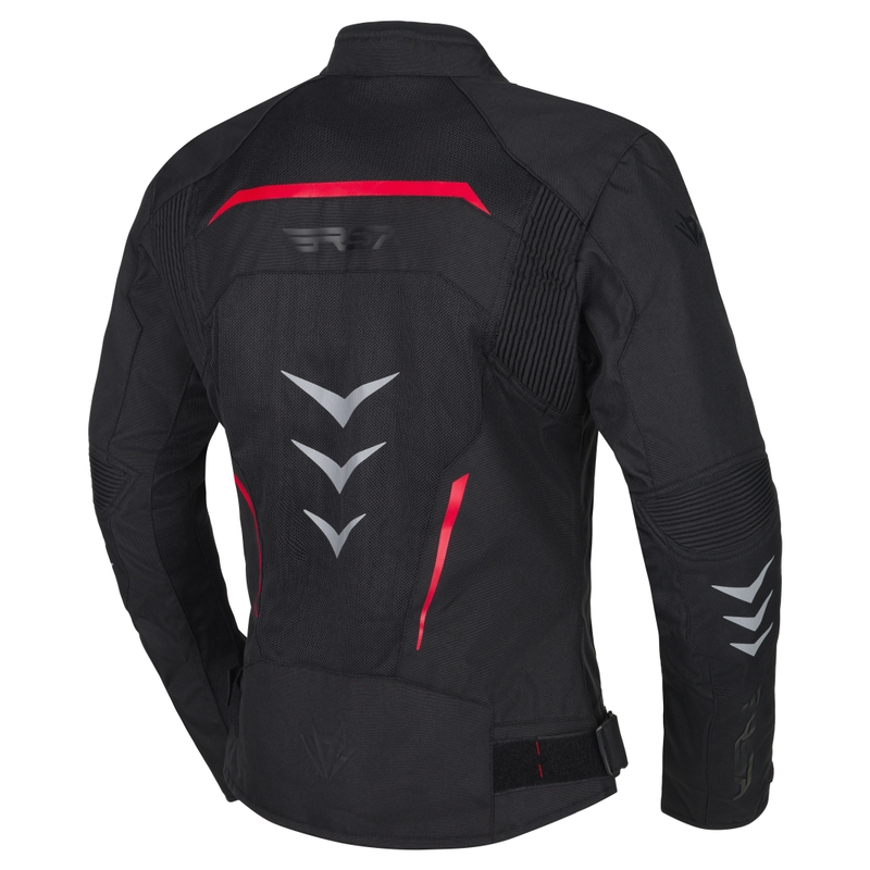 Giacca moto donna RSA Runway nero-rosso - qualità II
