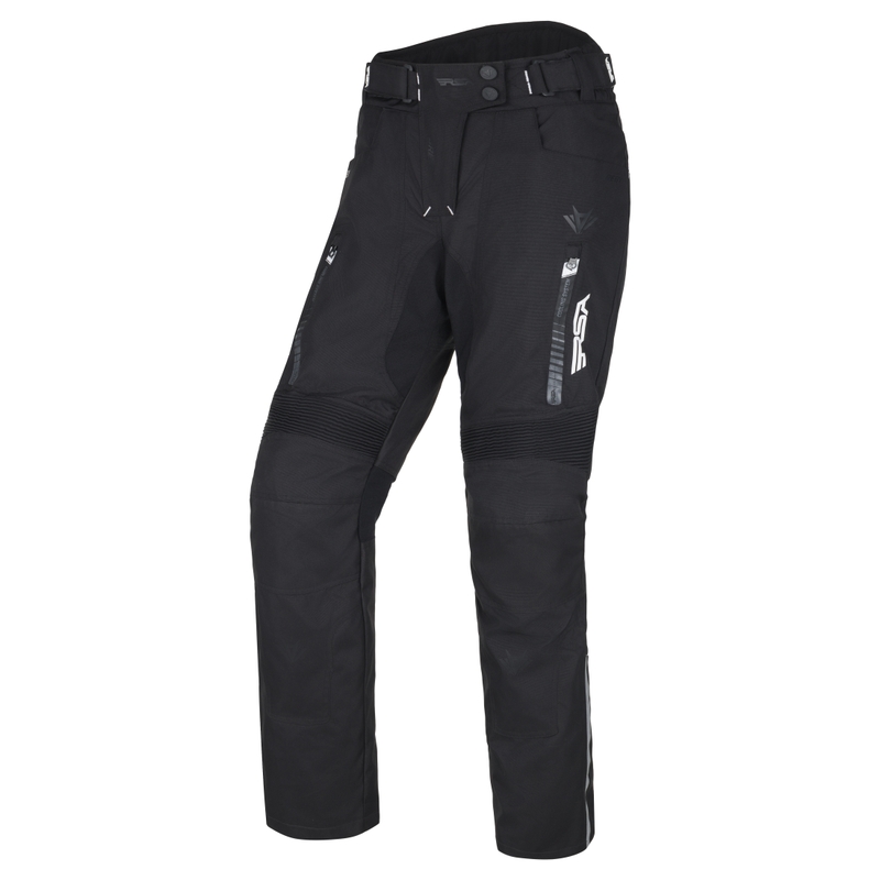 Pantaloni da moto da donna RSA Greby 2 in bianco e nero - qualità II