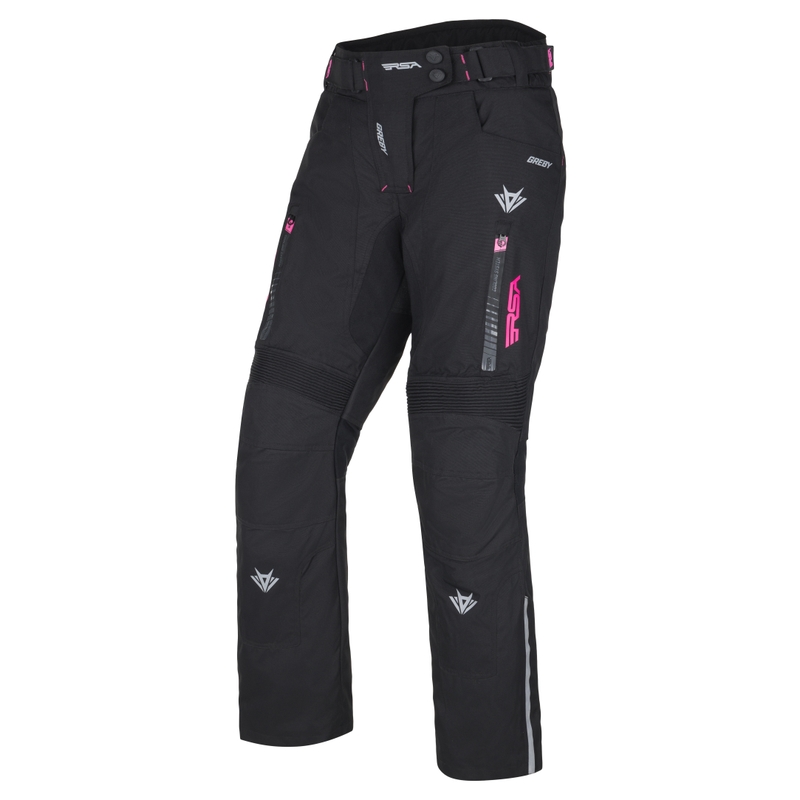 Pantaloni da moto da donna RSA Greby 2 nero e rosa - qualità II