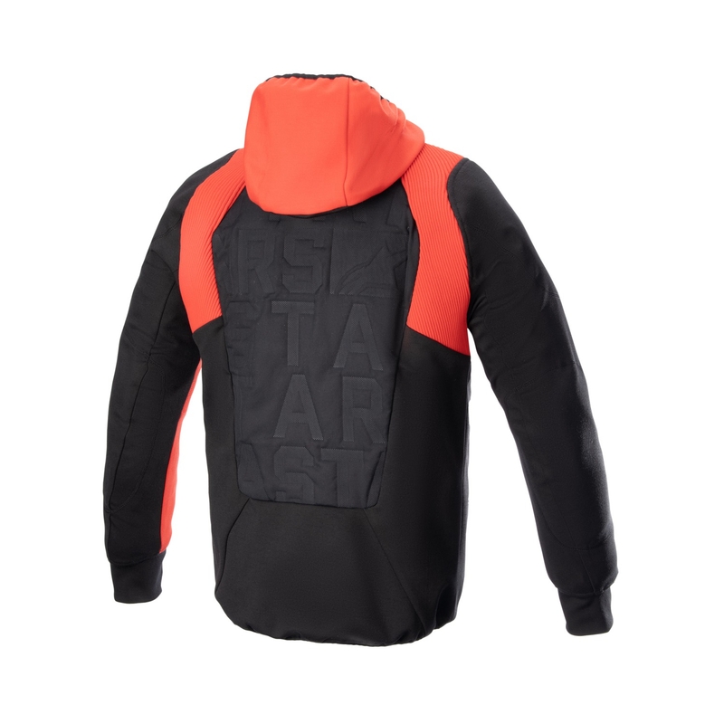 Felpa da moto Alpinestars MO.ST.EQ Hybrid nera-rossa