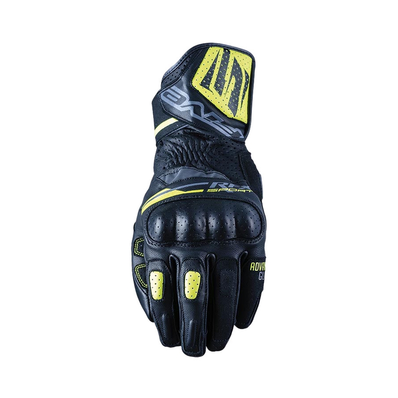 Guanti da moto FIVE RFX Sport nero-giallo fluo