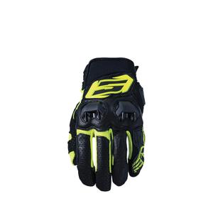 Guanti da moto FIVE SF3 nero-giallo fluo