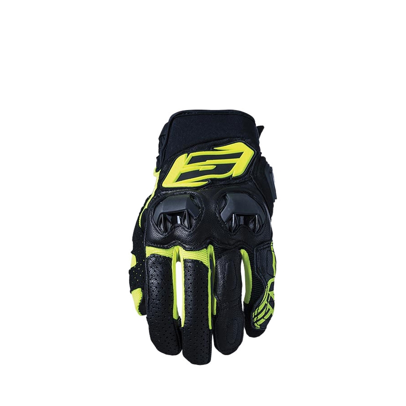 Guanti da moto FIVE SF3 nero-giallo fluo