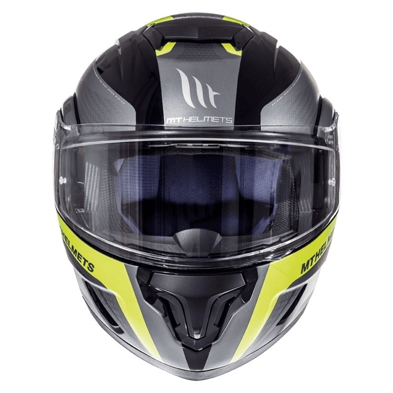 Vyklápěcí přilba na motorku MT Atom Tarmac černá matná-fluo žlutá výprodej