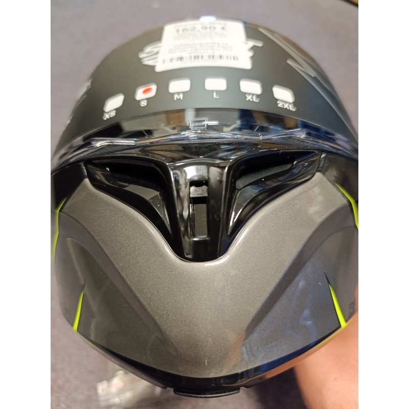 Casco moto ribaltabile Street Racer Ranger nero-giallo fluo - grado II