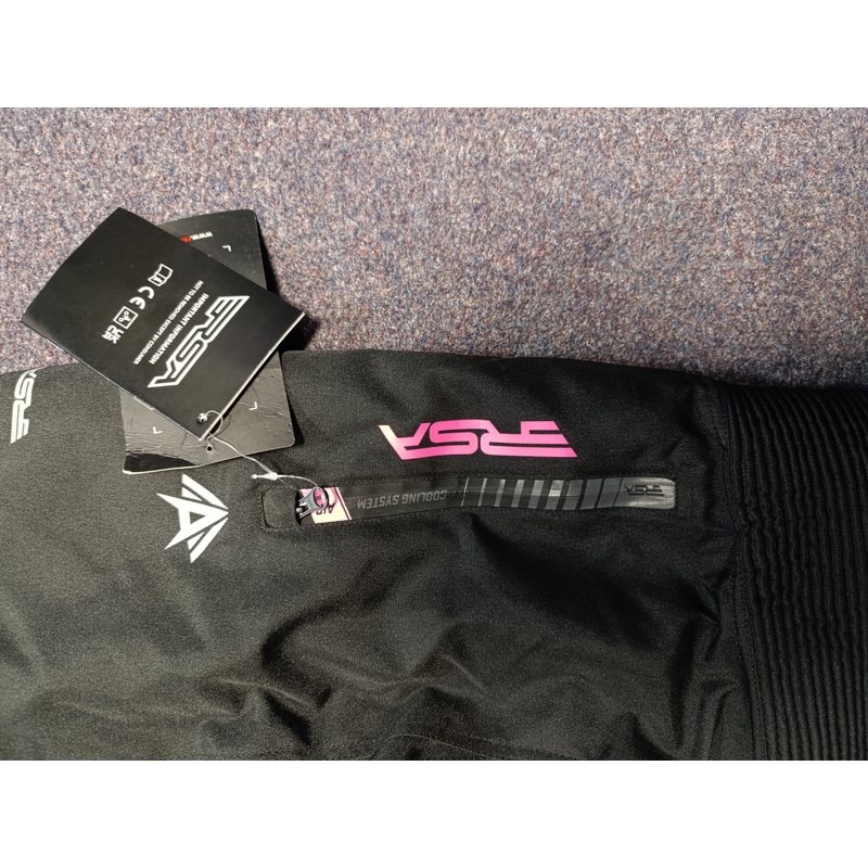 Pantaloni da moto da donna RSA Greby 2 nero e rosa - qualità II