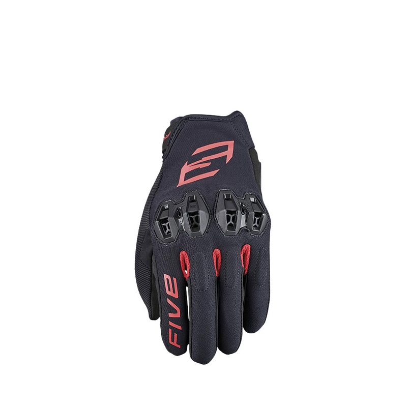 Guanti da moto FIVE Tricks nero-rosso Saldi