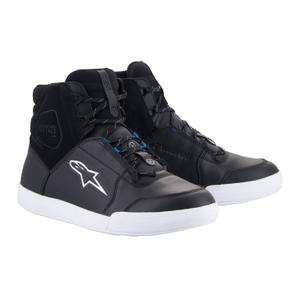 Alpinestars Chrome Drystar Stivali da moto neri, bianchi e blu