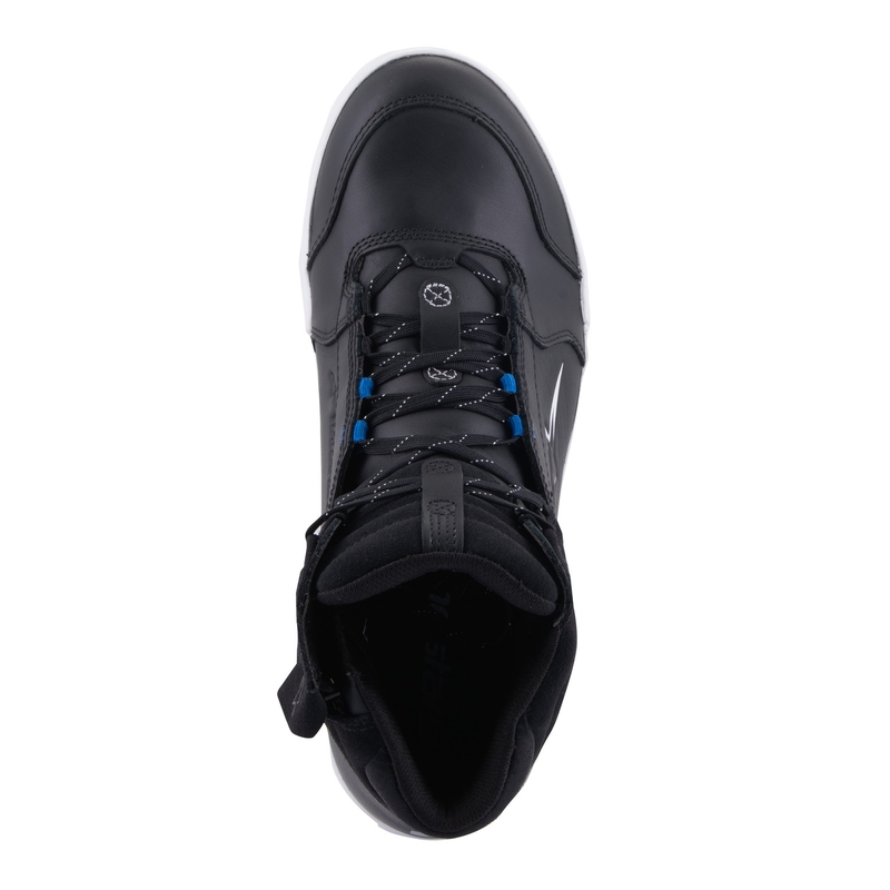Alpinestars Chrome Drystar Stivali da moto neri, bianchi e blu