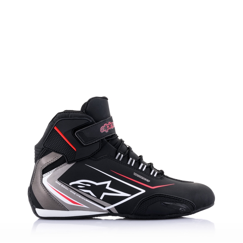 Stivali da moto Alpinestars Sektor Waterproof neri, bianchi e grigi