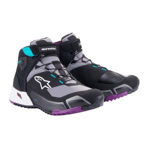 Stivali da moto Alpinestars Donna Stella CR-X Drystar Nero-Grigio-Viola-Turchese